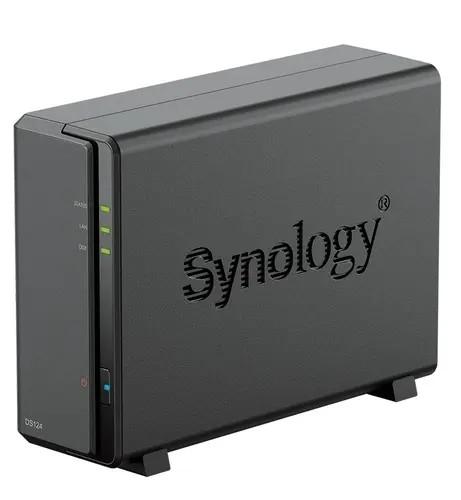 Synology DS124 Сетевое хранилище 1x 2.5" / 3.5", горячая замена, RAID modes: keine, 1x GB-LAN, Веб-сервер, 2x USB3.0, процессор: Quad Core 1.40 GHz, 1 GB ОЗУ