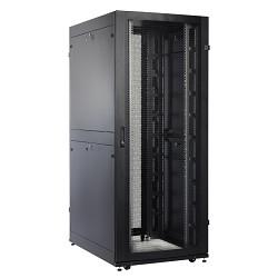 ЦМО Шкаф серверный ПРОФ напольный 48U (800x1000) дверь перфор., задние двойные перфор., черный, в сборе (ШТК-СП-48.8.10-48АА-9005)