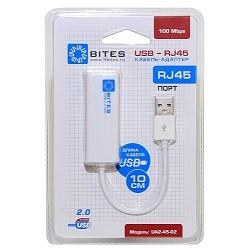 5bites UA2-45-02WH Кабель-адаптер  USB2.0 -> RJ45 10/100 Мбит/с, 10см