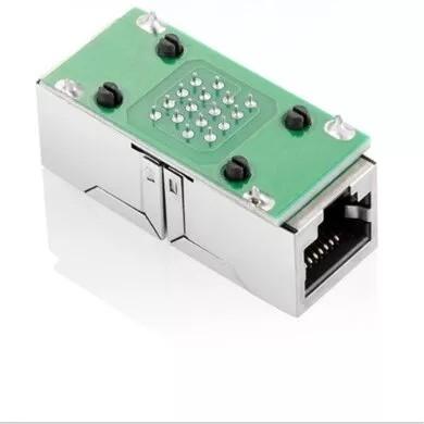 VCOM CT251S Модуль RJ-45 (F) <->RJ-45(F) ,FTP, проходной, ABS пластик, черный, кат. 5e