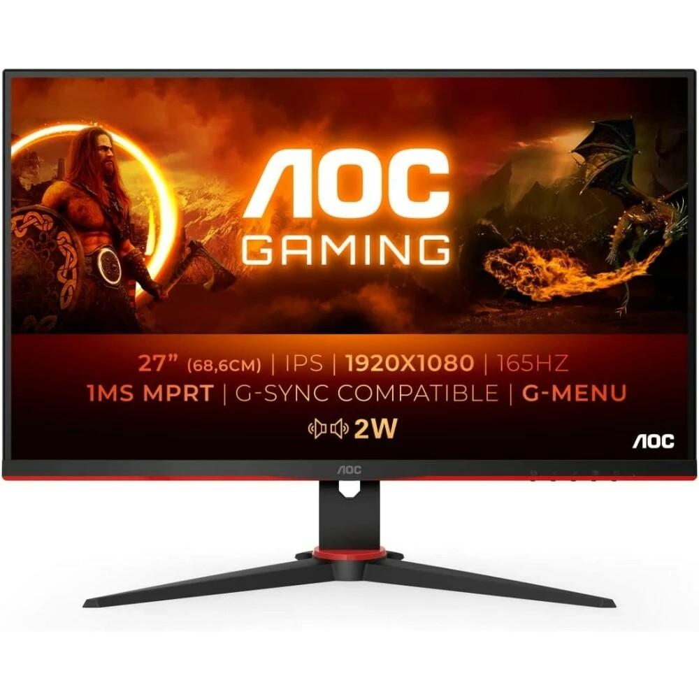 LCD AOC 27" 27G2SPAE {IPS 1920x1080 165Hz 1ms 178/178 250cd 1000:1 8bit(6bit+FRC) D-Sub 2xHDMI1.4 DisplayPort1.2 FreeSync(Prem) 2x2W VESA}