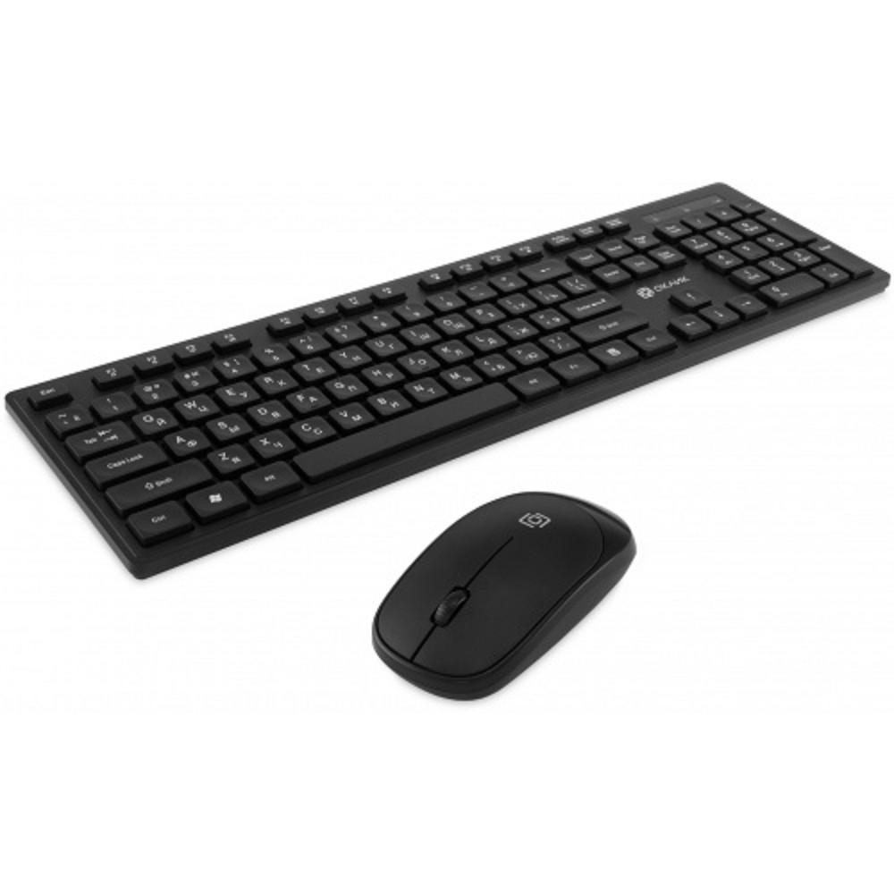 Клавиатура + мышь Oklick S255W Black USB  беспроводная slim [1909361]