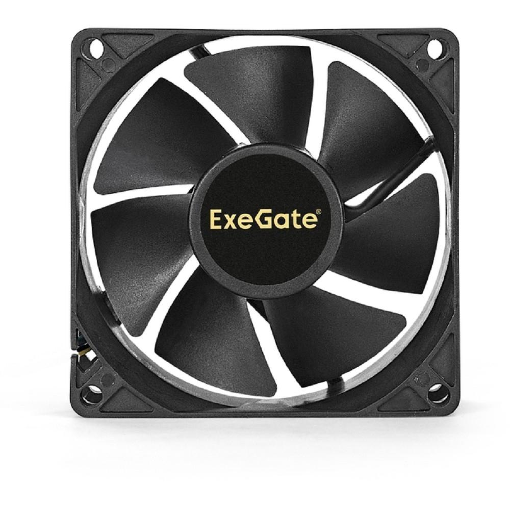 Exegate EX283377RUS Вентилятор ExeGate EX08025S3P, 80x80x25 мм, подшипник скольжения, 3pin, 1800RPM, 23dBA