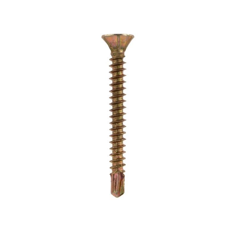 Rexant KR-01-3722-006 Саморез оконный KRANZ сверло, 3.9х35, желтый цинк, короб (500 шт./уп.)