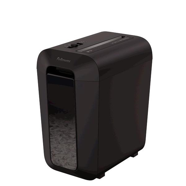 Fellowes Шредер PowerShred LX65 FS-44007(01), черный {DIN P-4,  4х37мм, 8 лст., 17 лтр.,  уничт.: скрепки,скобы,карты}