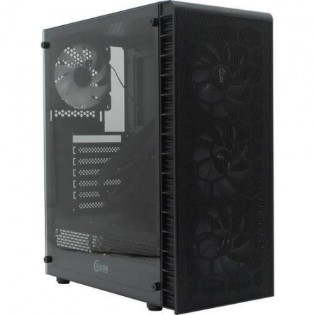 Корпус Powercase Mistral Z4C Mesh ARGB, Tempered Glass, 4x 120mm ARGB fan, fans controller & remote, black, ATX  (CMIZ4C-A4)