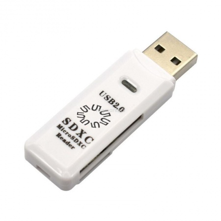 5bites RE2-100WH USB2.0 Устройство ч/з карт памяти 0 / SD / TF / USB PLUG / WHITE