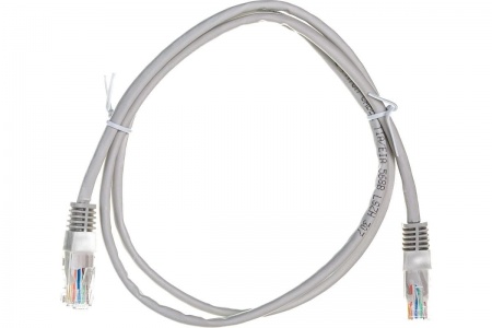 Rexant (18-8002) Патч-корд U/UTP, CAT5E, RJ45-RJ45, LSZH серый, 1м