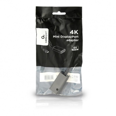 Cablexpert Переходник miniDisplayPort -> DisplayPort, 4K, 20M/20F, длина 16см, черный (A-mDPM-DPF4K-01)