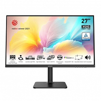 LCD MSI 27" Modern MD272QXP черный {IPS 2560x1440 100Hz 16:9 300cd 178/178 HDMI DisplayPort USB HAS Pivot}
