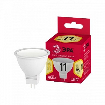 Эра Б0056064 Лампочка светодиодная RED LINE LED MR16-11W-827-GU5.3 R GU5.3 11 Вт софит теплый белый свет