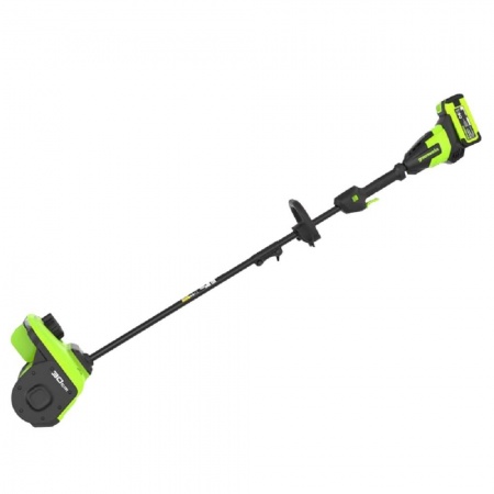 Greenworks Снегоуборщик аккумуляторный GD40SS2, (40V, 30 см, с регулируемым направлением выброса, бесщеточный, с 1хАКБ 5 Ач и ЗУ) [2603107UG]