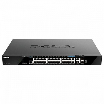 D-Link DGS-1520-28MP/A1A Управляемый L3 стекируемый коммутатор с 20 портами 10/100/1000Base-T, 4 портами 100/1000/2.5GBase-T, 2 портами 10GBase-T и 2 портами 10GBase-X SFP+