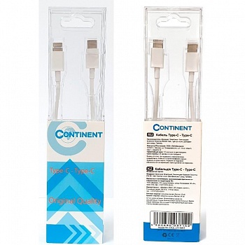 Кабель Continent  Type-C - Type-C   DCC-2110WT