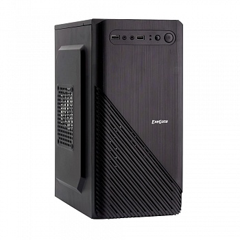 Exegate EX277797RUS Корпус Minitower BAA-103 Black, mATX, <AAA350, 80mm>, 2*USB, Audio