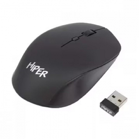 Мышь HIPER беспроводная HOMW-091 {1600dpi, черный, USB, 4кнп}