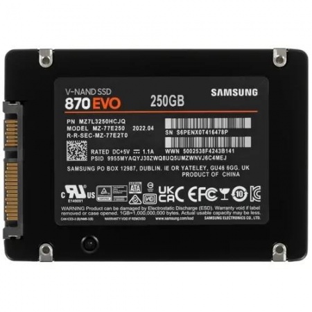 Samsung SSD 250Gb 870 EVO MZ-77E250B/EU