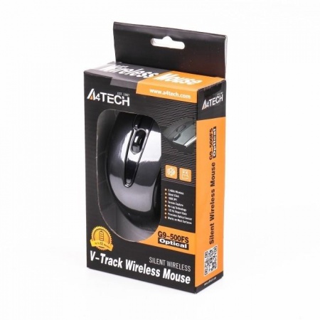 A-4Tech Мышь V-Track G9-500FS black optical (2000dpi) silent cordless USB1.1 [1146016]