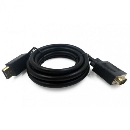 Cablexpert Кабель DisplayPort->VGA, 1,8м, 20M/15M, черный, экран, пакет (CCP-DPM-VGAM-6)
