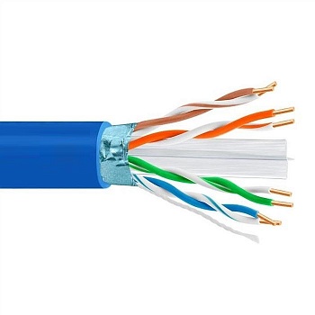5bites FS6575-305A-BL Кабель  FTP / SOLID / 6CAT / 23AWG / CCA / PVC / BLUE / 305M
