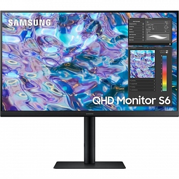 LCD Samsung 27" LS27B610EQIXCI черный {IPS 2560x1440 16:9 HAS Pivot 300cd 178/178 HDMI DisplayPort M/M}