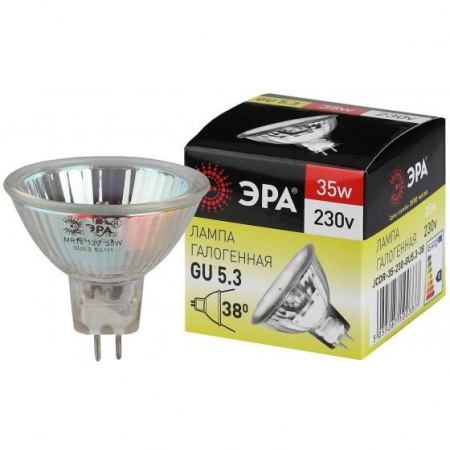 ЭРА C0027363 Лампа галогенная GU5.3-JCDR (MR16) -35W-230V-Cl [JCDR-35-230-GU5.3]