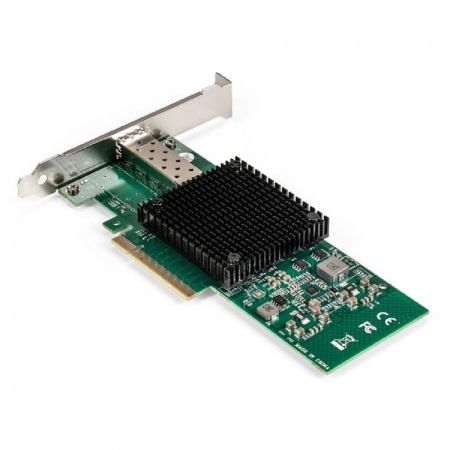 Exegate EX296227RUS Сетевой адаптер ExeGate EXE-X520-DA1 (PCI-E x8 v3.0, порты 1xSFP+ 10Gb/s (10/5/2.5/1Gb/s, 100Mb/s), Server NIC Intel Chipset JL82599EN)