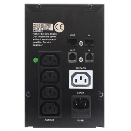 CROWN ИБП CMU-SP800IEC USB {(1x12V.9AH) 8*IEC С13 + 1*IEC С13 bybass, порт USB, LCD-экран} [CM000001868]