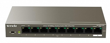 TENDA TEF1109P-8-102W Коммутатор настольный 9-Ports 10/100 Base-TX 8-Ports PoE(PoE бюджет 92W)