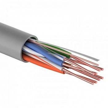 Rexant (01-0059) LIGHT  Кабель U/UTP, CAT 5E, ZH нг(А)-HF, (LSZH), 4х2х0,48 мм, 24AWG, внутренний, серый