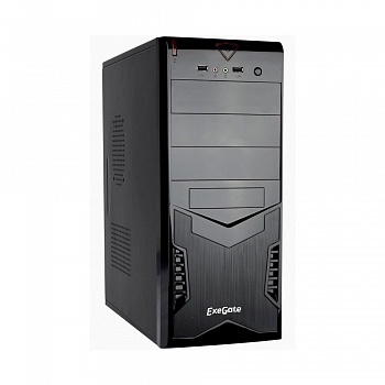 Exegate EX261447RUS Корпус Miditower CP-601 Black, ATX, <без БП>, 2*USB, Audio
