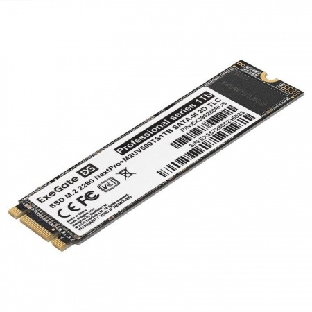 Exegate EX295280RUS Накопитель SSD M.2 2280 1Tb ExeGate NextPro+ M2UV500TS1TB (SATA-III, 22x80mm, 3D TLC)