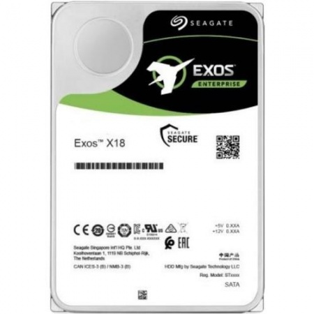 12TB Seagate Exos X18 (ST12000NM000J) {SATA 6Gb/s, 7200 rpm, 256mb buffer, 3.5"}