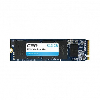 CBR SSD-512GB-M.2-ST22, Внутренний SSD-накопитель, серия "Standard", 512 GB, M.2 2280, PCIe 3.0 x4, NVMe 1.3, Phison PS5013-E13T, 3D TLC NAND, R/W speed up to 2400/1700 MB/s, TBW (TB) 400