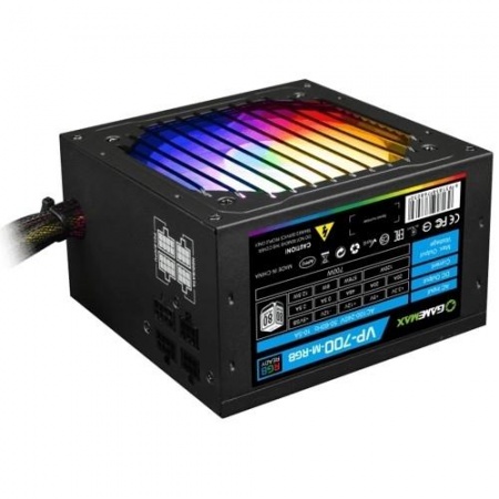 GameMax Блок питания ATX 700W VP-700-RGB-MODULAR 80+, Ultra quiet