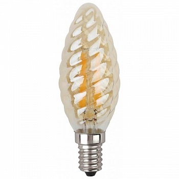 ЭРА Б0027941 Светодиодная лампа свеча витая золотая F-LED BTW-5w-827-E14 gold