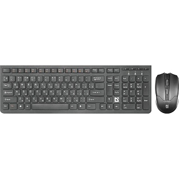 Defender Клавиатура + мышь Columbia C-775 RU черный [45775] {Беспроводной набор, мультимедиа}