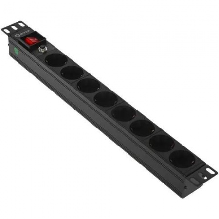 5bites PDU819A-07 Блок розеток  8S / AL / SWITCH / 1U / 19"