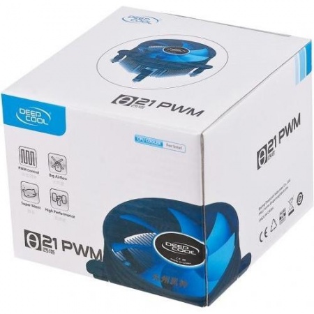 Cooler DEEPCOOL THETA 21 PWM 1700 (45шт/кор, TDP 95W, PWM, FAN 92mm) Color BOX