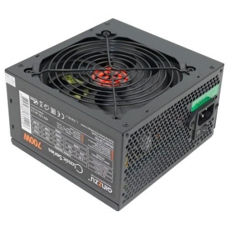 Ginzzu CB700 12CM black,24+4p,2 PCI-E(6+2), 6*SATA, 3*IDE,оплетка MB, кабель питания