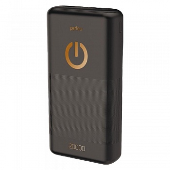 Perfeo Powerbank 20000 mah + Micro usb /In Micro usb /Out USB 1 А, 2.1A/ Black (PF_B4298)
