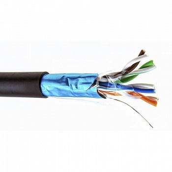 5bites Express FS6575-305BPE FTP/SOLID/6CAT/23AWG/COPPER/PE/BLACK/OUTDOOR/DRUM/305M