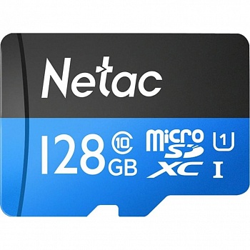 Флеш карта microSDXC 128Gb Class10 Netac NT02P500STN-128G-S P500 w/o adapter
