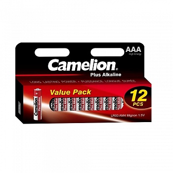 Camelion Plus Alkaline BL12 LR03  (LR03-HP12, батарейка,1.5В) (12шт. в уп-ке)