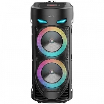 Ginzzu GM-220 {(V5.0), 24Вт, 150Гц- 18кГц, USB-flash, microSD-card, FM-радио, пульт ДУ,  батарея 3,6В/2400мАч, эквалайзер}