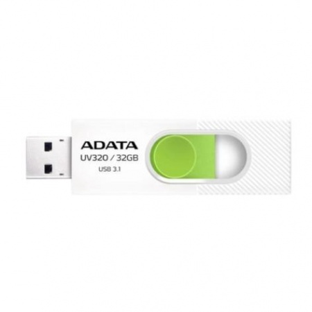 A-DATA Flash Drive 32GB  <AUV320-32G-RWHGN> UV320, USB 3.2, белый/зеленый