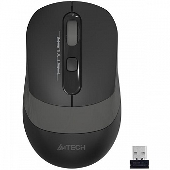 Мышь беспроводная A4Tech Fstyler FG10 , черный/серый , оптическая, 2000dpi , USB, 4 кнопки [1147564]