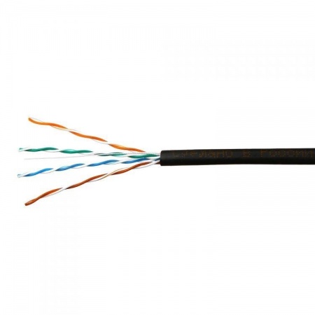 SkyNet Кабель UTP outdoor, медный, FLUKE TEST, кат.5e, однож., (305м) box, черный [CSL-UTP-4-CU-OUT]