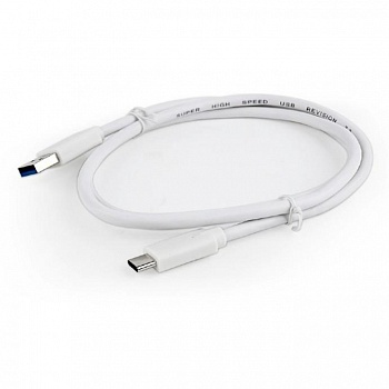 Bion Кабель  USB 3.0 AM to Type-C cable (AM/CM), 1 m, white. 5 Гбит/с .  3A (36W) [BXP-CCP-USB3-AMCM-1M-W]