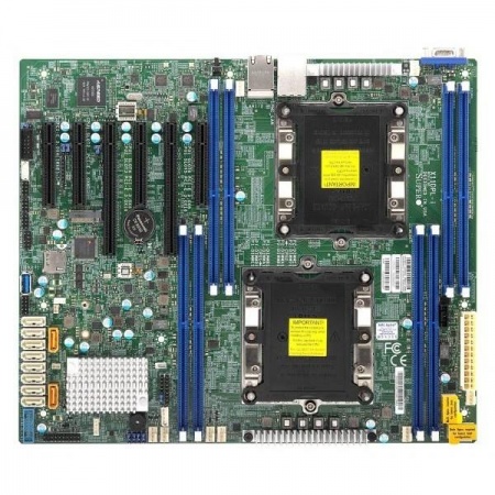 SuperMicro MBD X11DPL i Bulk {2 x P (LGA 3647), 8 DIMM slots, Intel C621 controller for 10 SATA3 (6 Gbps) ports; RAID 0,1,5,10; Dual LAN with LewisburgMarvell 88E1512 PHY}